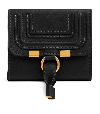 Shop Chloé Leather Marcie Square Wallet