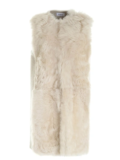 Shop P.a.r.o.s.h Mosto Fur Waistcoat In White