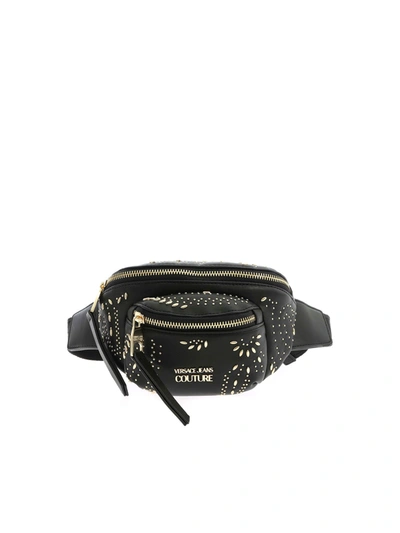 Shop Versace Jeans Couture Micro Studs Belt Bag In Black