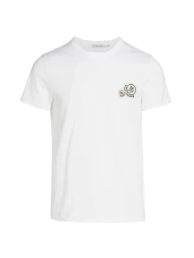 Shop Moncler Maglia Logo Patch T-shirt In White