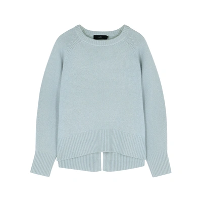 Shop Arch4 Bredin Duck Egg Blue Cashmere Jumper In Light Blue