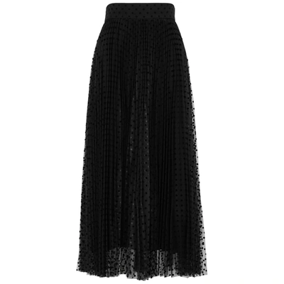 Shop Zimmermann Lucky Polka-dot Tulle Midi Skirt In Black