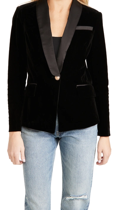 Shop Lioness Palazzo Bruaccini Blazer In Black