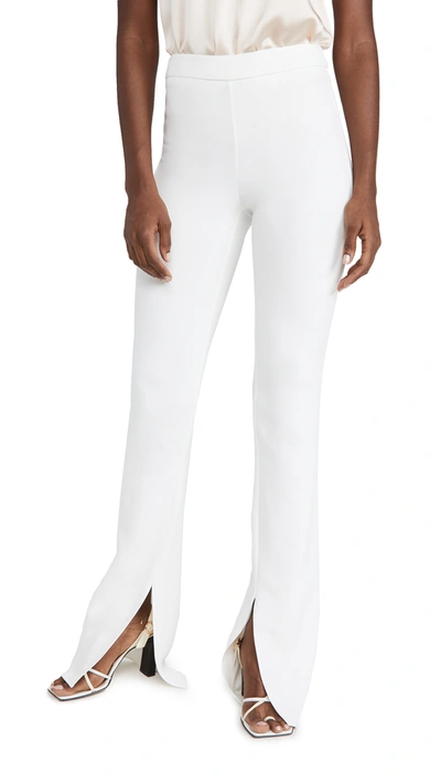 Shop Cushnie High Waisted Pants With Slight Flare Leg In White