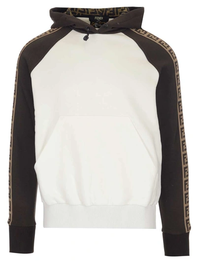 Shop Fendi Men's White Polyester Sweatshirt
