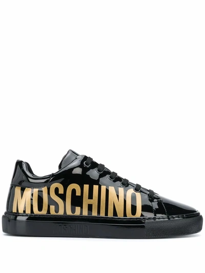 Shop Moschino Women's Black Polyester Sneakers