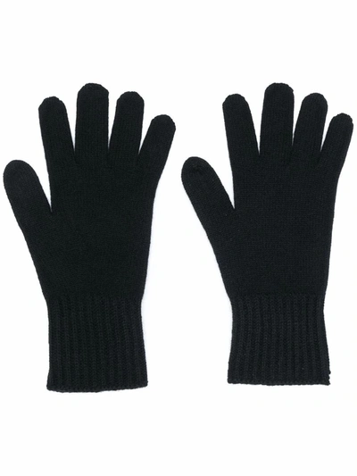 Shop Agnona Women's Black Cashmere Gloves
