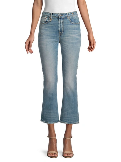 Shop R13 Kick-fit Cropped Flare Jeans In Drew