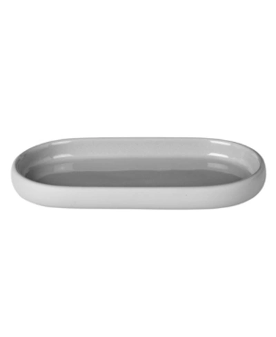 Shop Blomus Sono Oval Tray In Light Grey