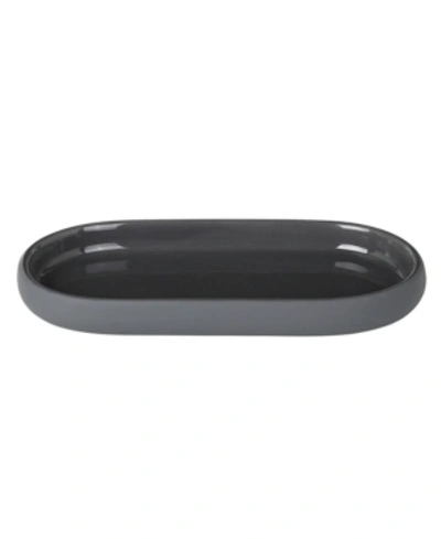 Shop Blomus Sono Oval Tray In Charcoal
