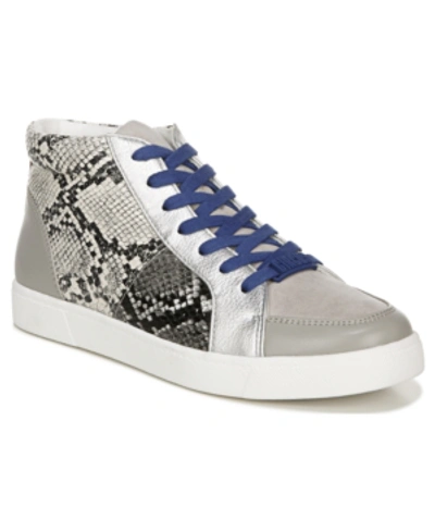 Shop Circus By Sam Edelman Deszi Mid-top Sneakers Women's Shoes In Ivory/grey Snake Multi