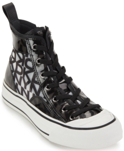 Shop Dkny Sid Sneakers In White/black