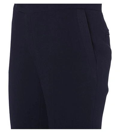 Shop Joseph Rock Flared Stretch-crepe Trousers In 370 Navy