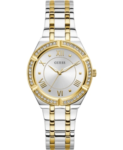 Guess Women's Two-tone Stainless Steel Bracelet Watch 36mm In Two-tone