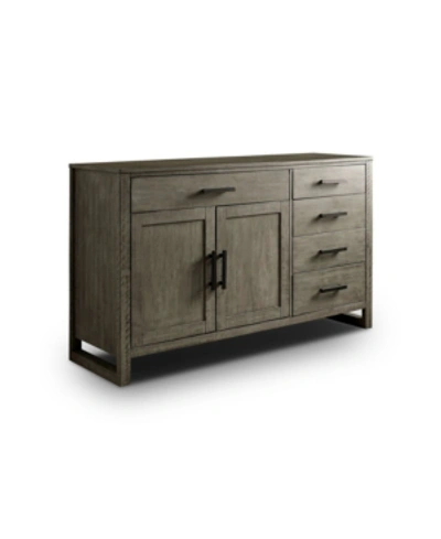 Shop Furniture Of America Volney 5 Drawer Server In Gray