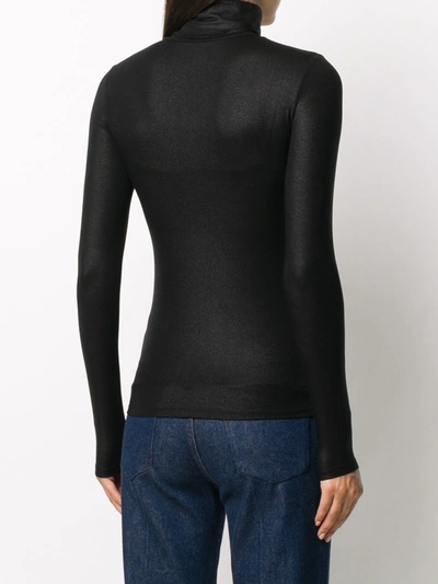 Shop Majestic Turtleneck Sweater In Black