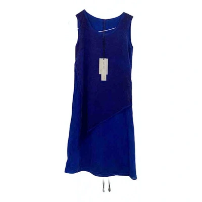 Pre-owned Damir Doma Silk Mini Dress In Blue