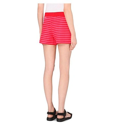 Shop Sandro Fluid Knitted Shorts In Red
