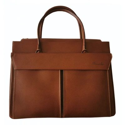 Pre-owned Pineider Brown Leather Handbag
