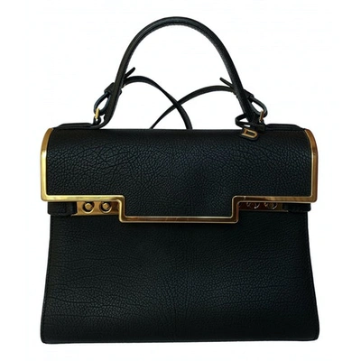 Pre-owned Delvaux Tempête Black Leather Handbag