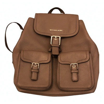 Pre-owned Michael Kors Brown Leather Backpack