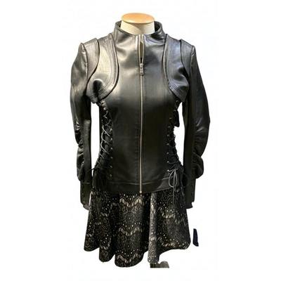 Pre-owned Jitrois Leather Biker Jacket In Black