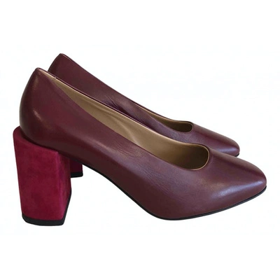 Pre-owned Dear Frances Purple Leather Heels