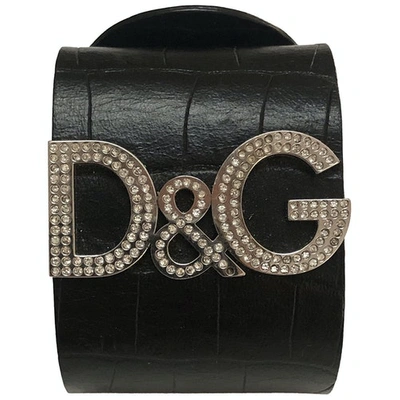 Pre-owned Dolce & Gabbana Black Exotic Leathers Bracelet