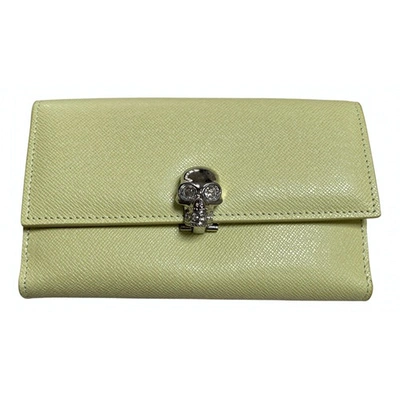 Pre-owned Alexander Mcqueen Green Leather Wallet