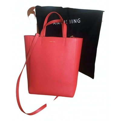 Pre-owned Anine Bing Red Leather Handbag