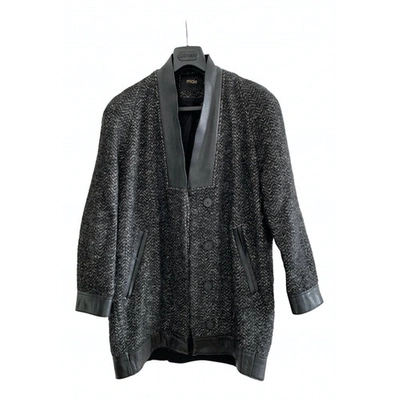 Pre-owned Maje Grey Wool Coat