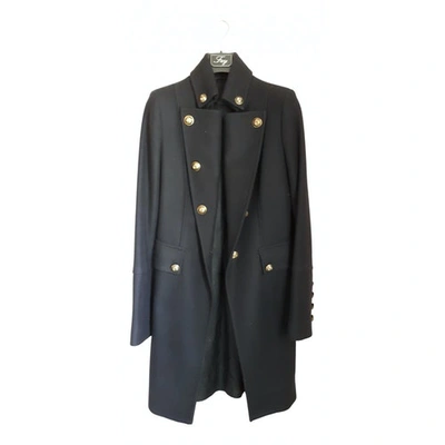 Pre-owned Pinko Wool Coat In Blue