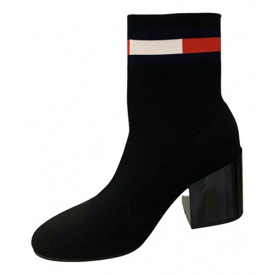 Pre-owned Tommy Hilfiger Black Ankle Boots