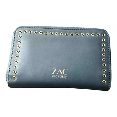 Pre-owned Zac Posen Blue Leather Wallet