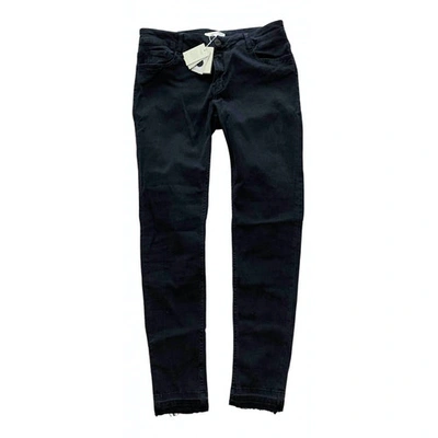 Pre-owned Maje Anthracite Cotton - Elasthane Jeans