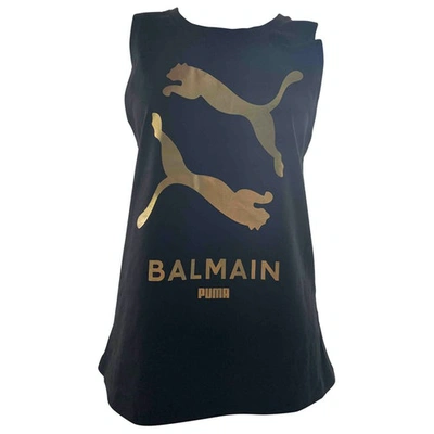 Pre-owned Balmain Black Cotton  Top