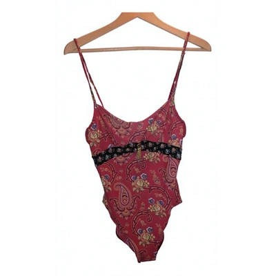 Pre-owned Dior Red Cotton - Elasthane Swimwear