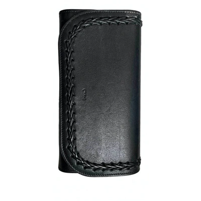 Pre-owned Chloé Paraty Black Leather Wallet