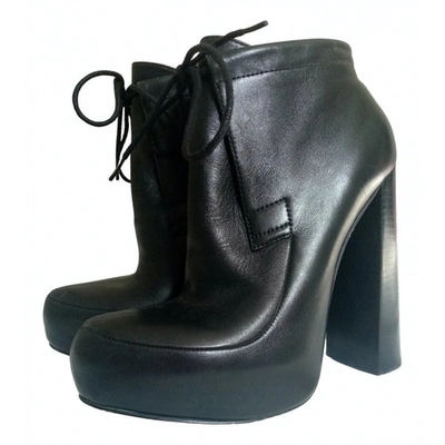 Pre-owned Alexander Wang Constance Black Leather Ankle Boots