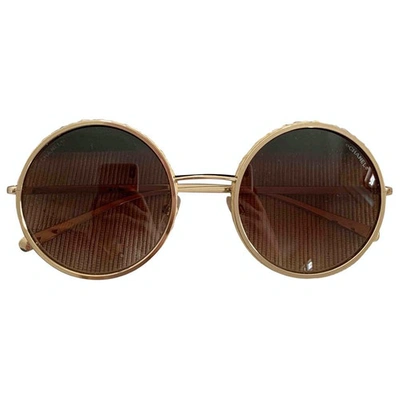 Pre-owned Chanel Gold Metal Sunglasses