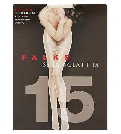 Shop Falke Seidenglatt 15 Denier Stockings In 2059 Off White