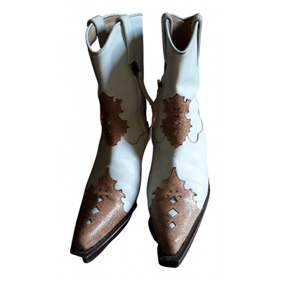Pre-owned Ermanno Scervino White Leather Boots