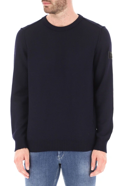 Shop Hogan Men's Blue Wool Sweater