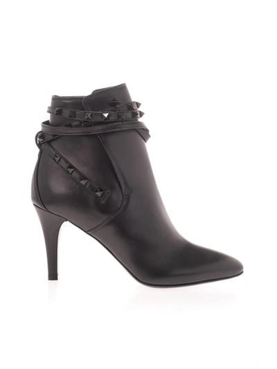 Shop Valentino Garavani Women's Black Leather Ankle Boots