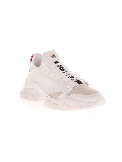 Shop Moncler Men's White Polyester Sneakers