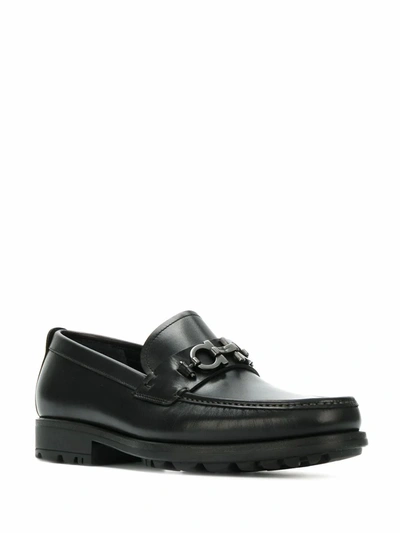 Shop Ferragamo Salvatore  Men's Black Leather Loafers