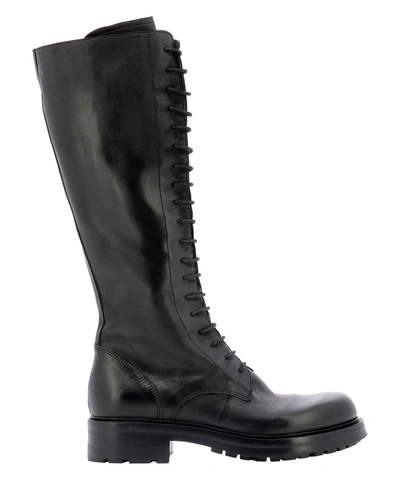 Shop Strategia Elena Iachi Women's Black Leather Boots