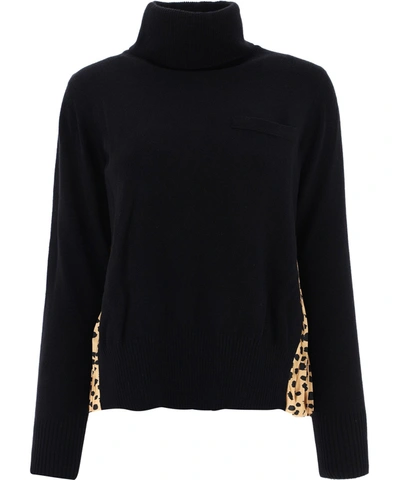 Shop Sacai Women's Black Wool Sweater