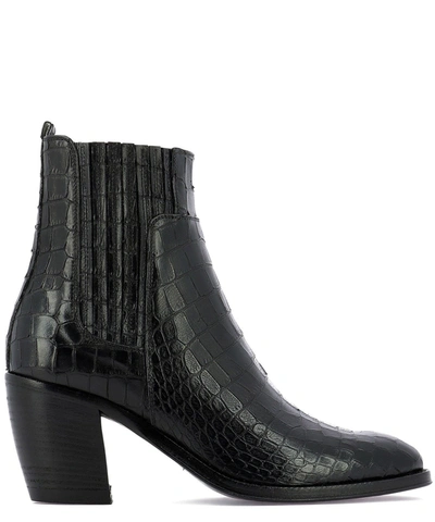 Shop Alberto Fasciani Women's Black Leather Ankle Boots