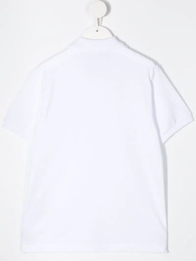 Shop Dsquared2 Chest Icon Logo Print Polo Shirt In White
